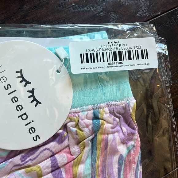 Little Sleepies Pink Marble Swirl Women’s Shorts - Picture 4 of 4
